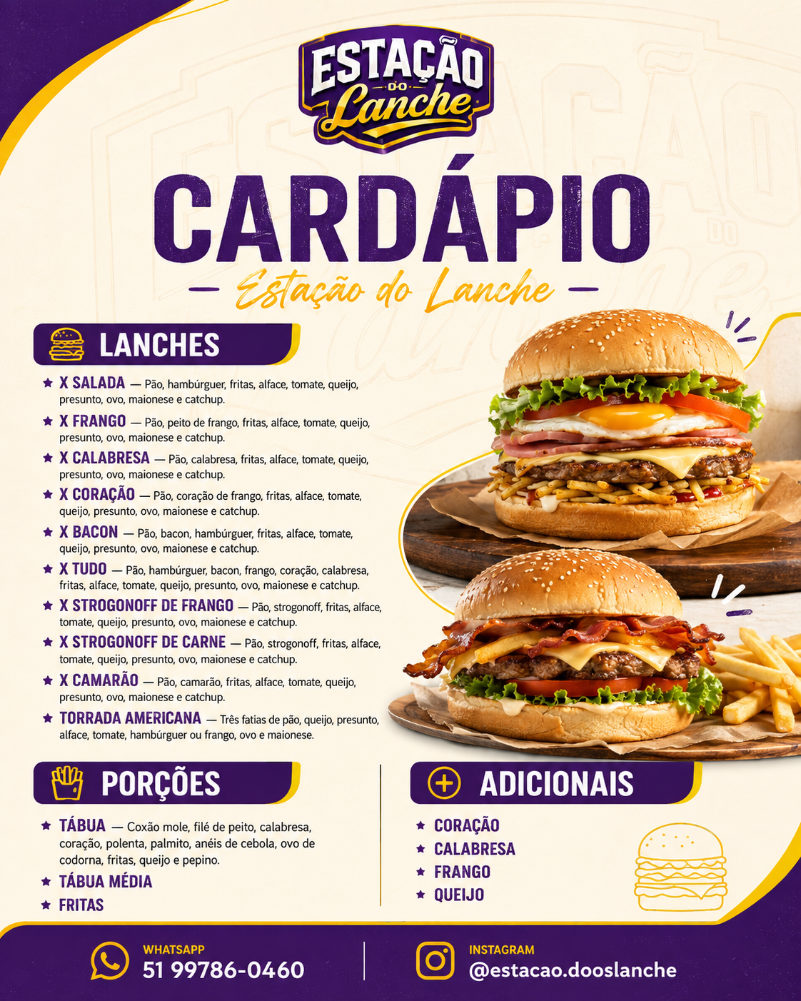 Cardápio de Lanches